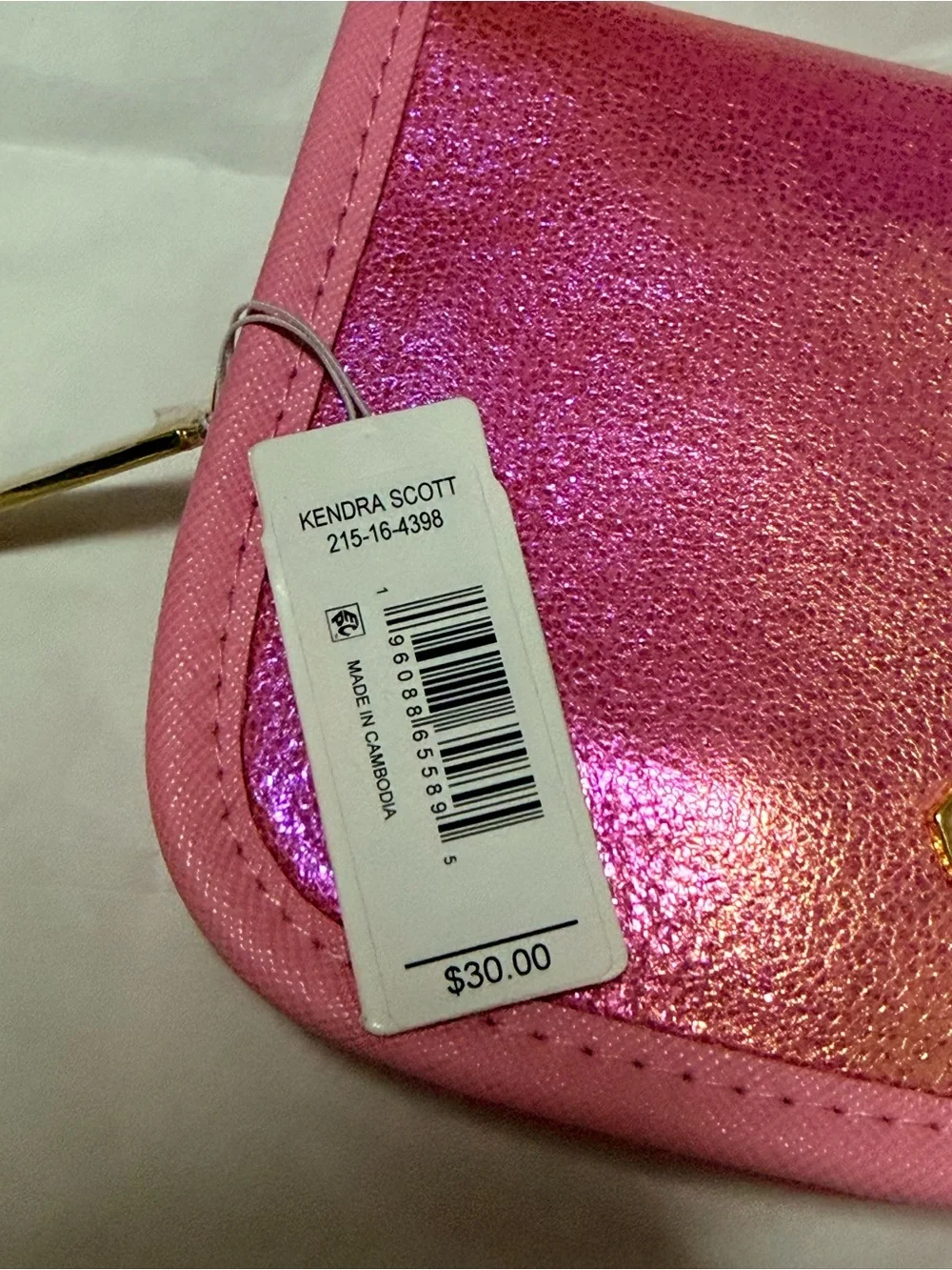 NWT Kendra Scott Travel Jewelry Wallet Pouch in Shimmer Pink - Picture 5 of 12